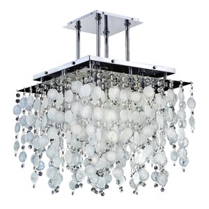 Cityscape Capiz Shell 5-Light Crystal Chandelier