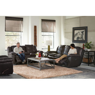Go to store & view more images Catnapper Aria Leather Reclining Loveseat