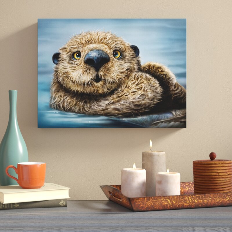 World Menagerie 'Otter Totem' Acrylic Painting Print on Wrapped Canvas ...