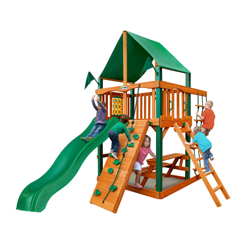 Gorilla Playsets Cau Tower Swing Set With Canopy Roof Reviews Cau Tower Swing Set With Canopy Roof