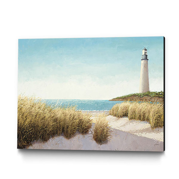 Highland Dunes Lighthouse Wrapped Canvas Acrylic Painting Print