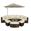 8 seater round rattan sofa set