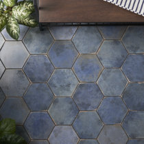 Navy Blue Hexagon Tile | Wayfair