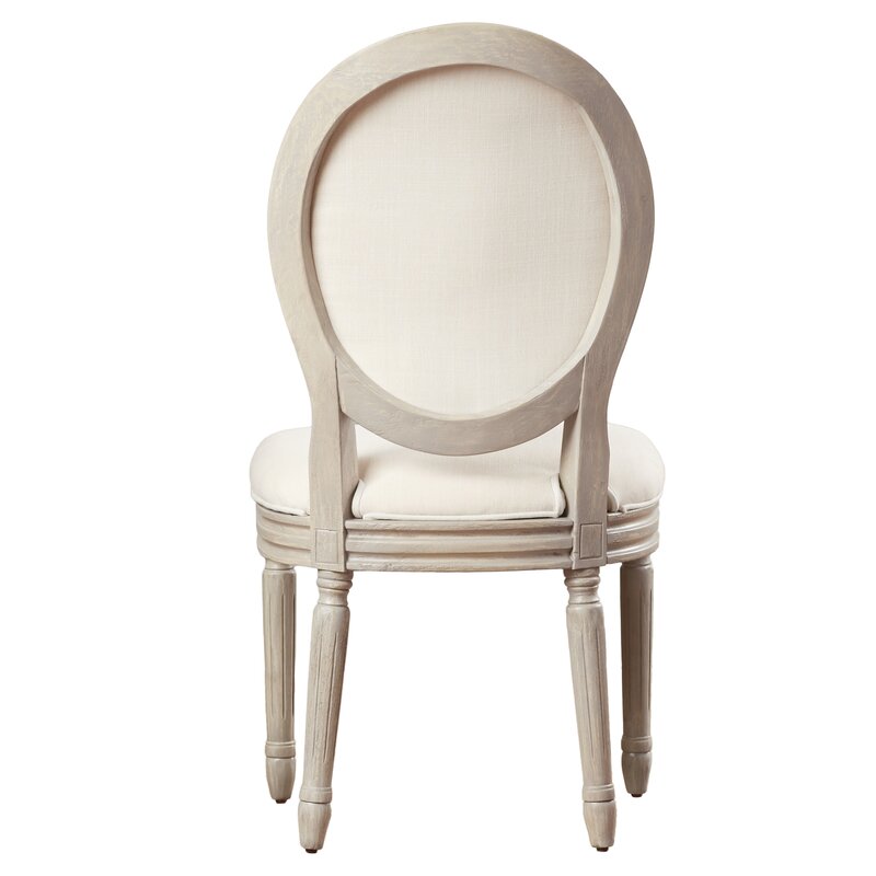 Falgoust Upholstered King Louis Back Side Chair Set of 2