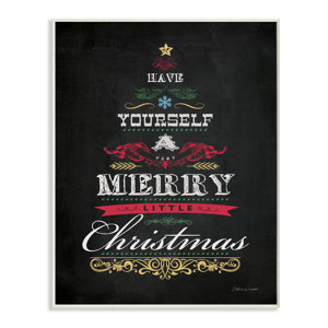 Have Yourself a Merry Little Christmas with Tree Graphic Art Print