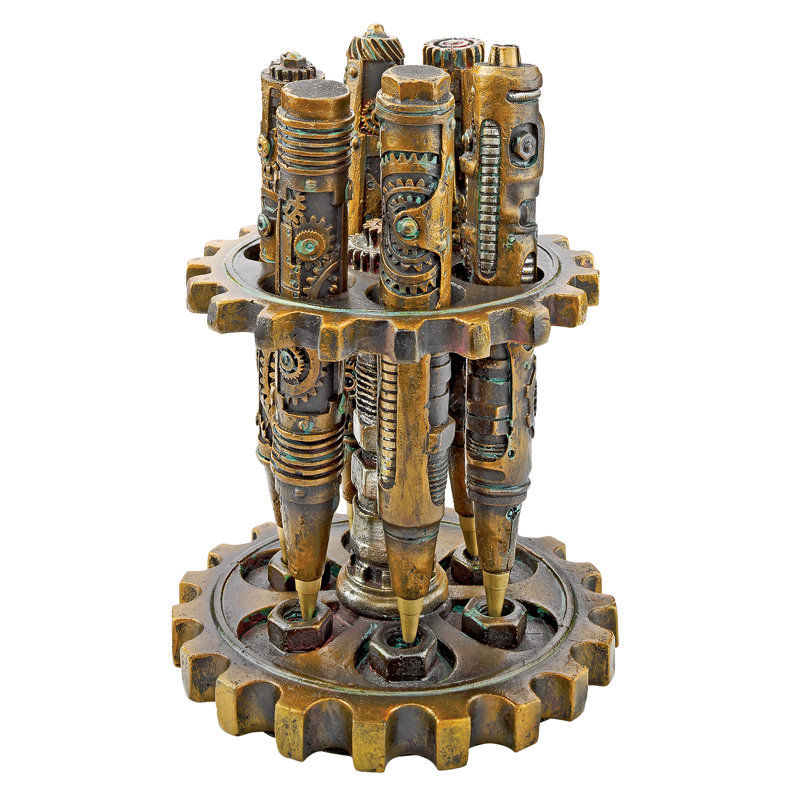 Design Toscano Steampunk Pens And Pen Holder Industrial Ink