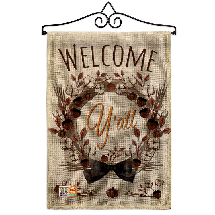 Welcome Y'all Garden Flag 