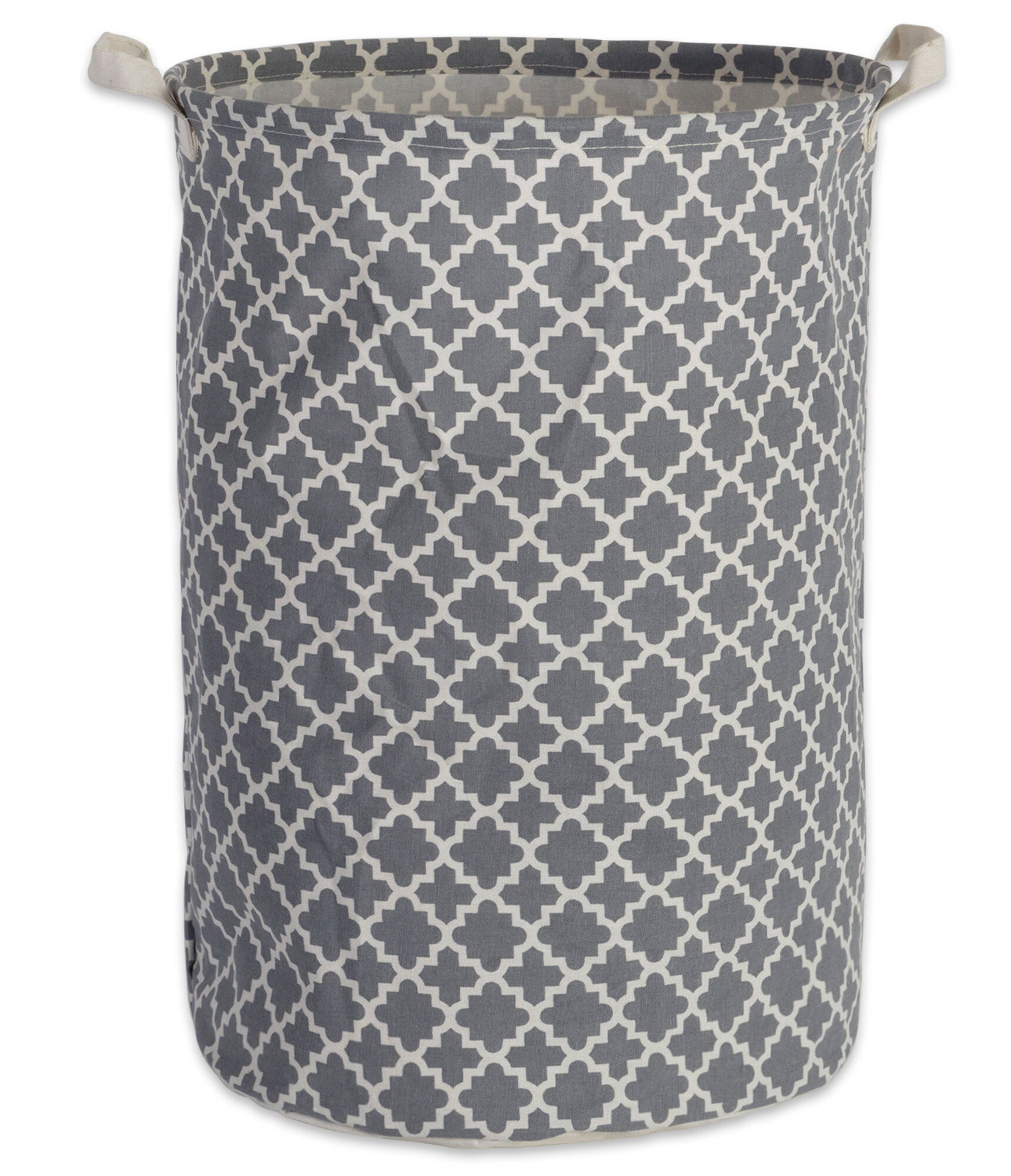 white round laundry basket