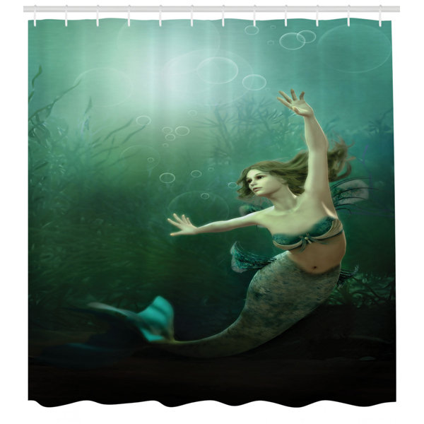 East Urban Home Ambesonne Mermaid Shower Curtain Computer