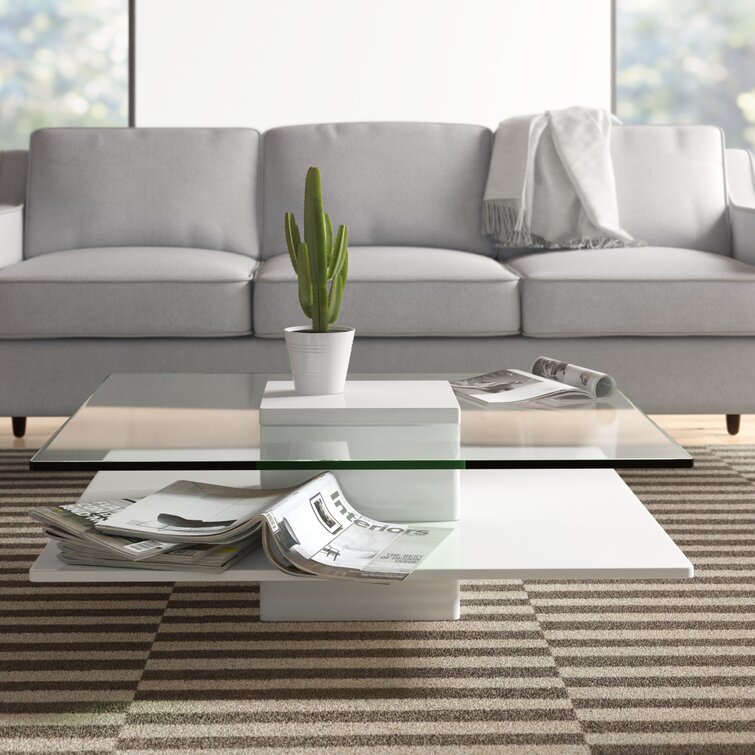 Wade Logan® Aiofe Pedestal Coffee Table with Storage & Reviews | Wayfair.ca