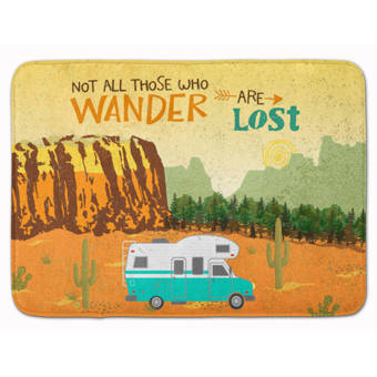 East Urban Home Happy Campers Glamping Trailer Memory Foam Bath Rug Wayfair