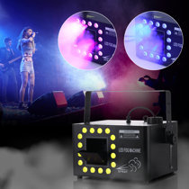 8pcs LED Party Lights 16 Colors Dimmable for Halloween 500W Stage Smoke Machine Wedding Stage Effects Bar Create Atmosphere FAMNONE Fog Machine Wireless Remote Control Night Club 
