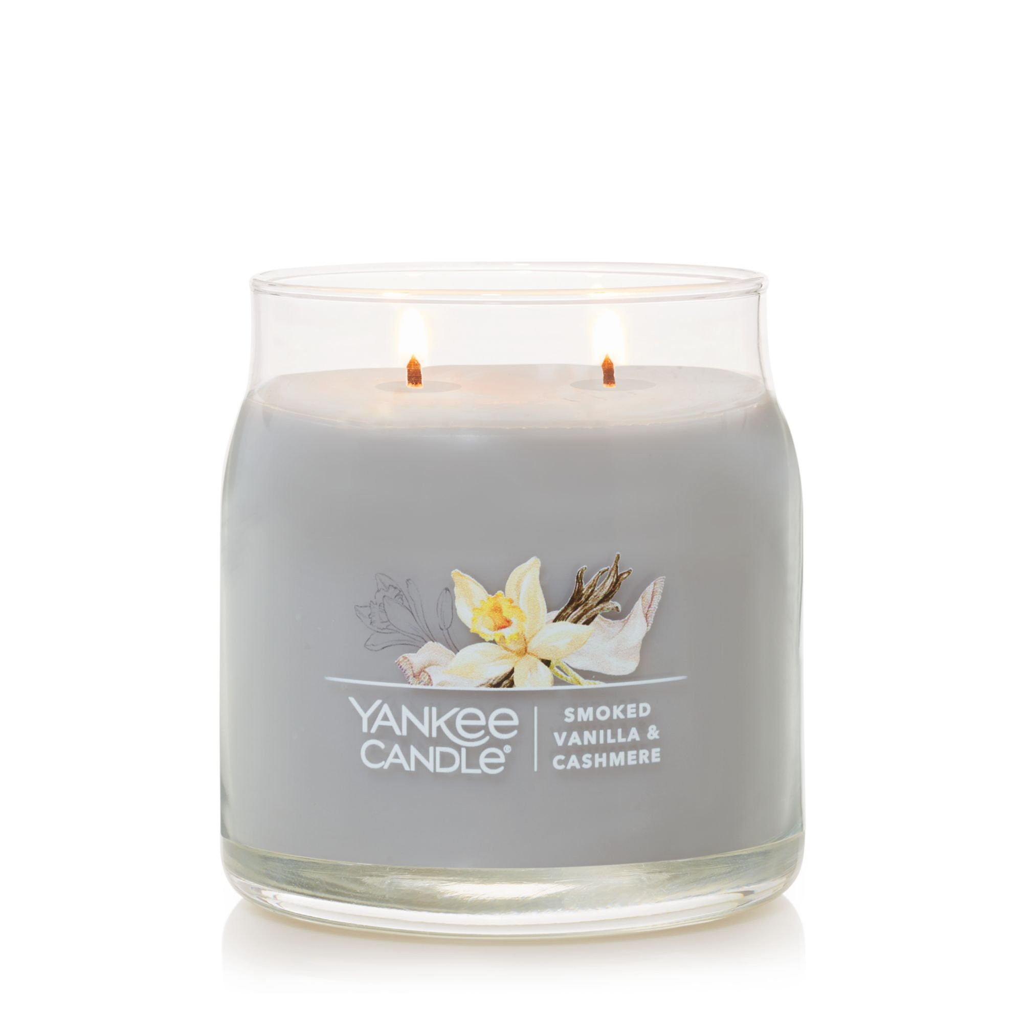 YANKEE CANDLE Signature Smoked Vanilla & Cashmere Scented Jar Candle