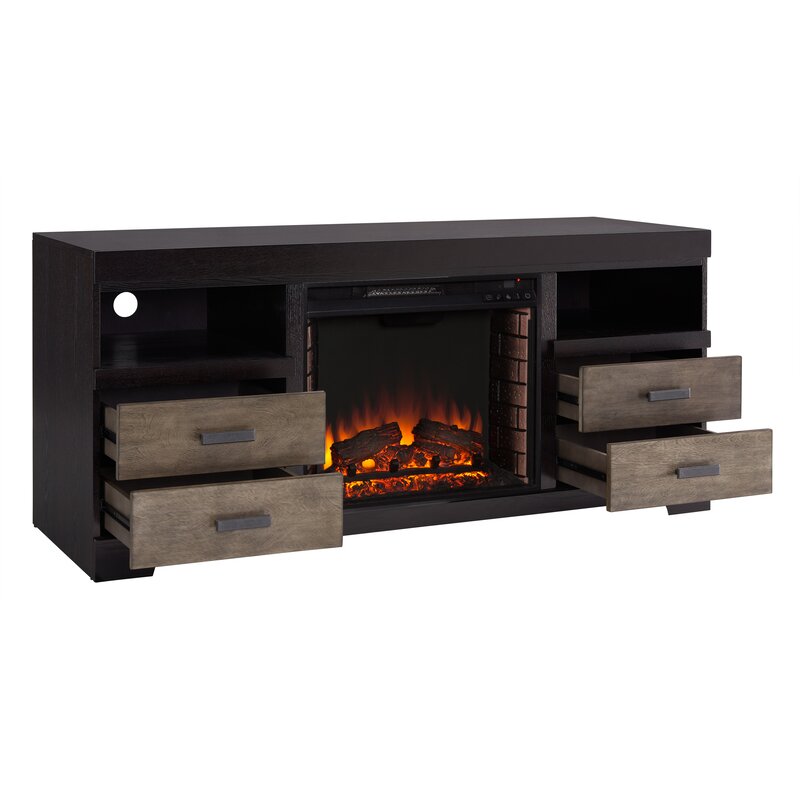 Union Rustic Shroplynn Media Console Electric Fireplace Wayfair