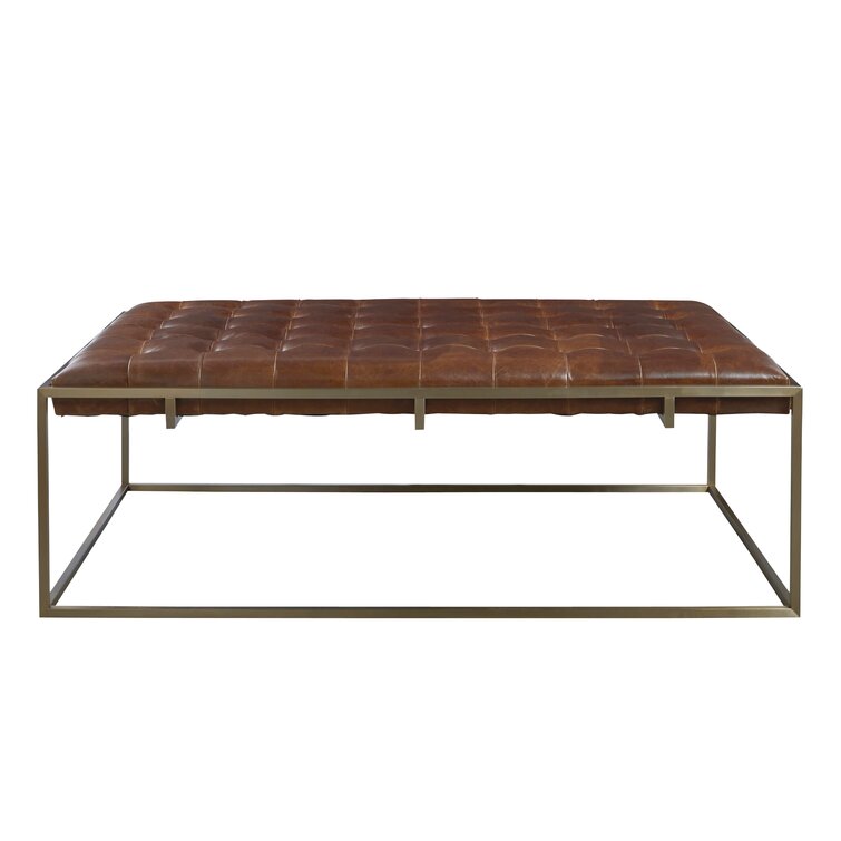 leather coffee table rectangle