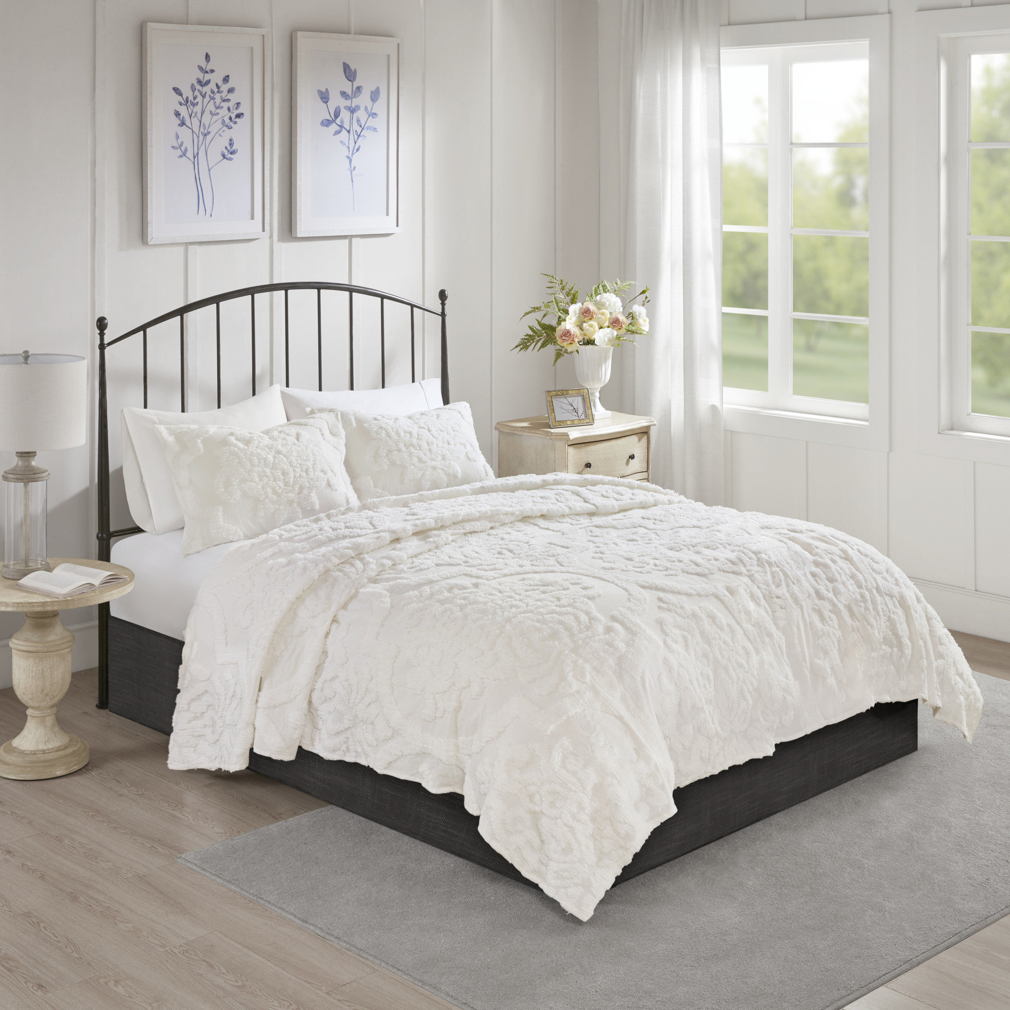 Kennesaw Chenille Damask Coverlet Set Reviews Joss Main