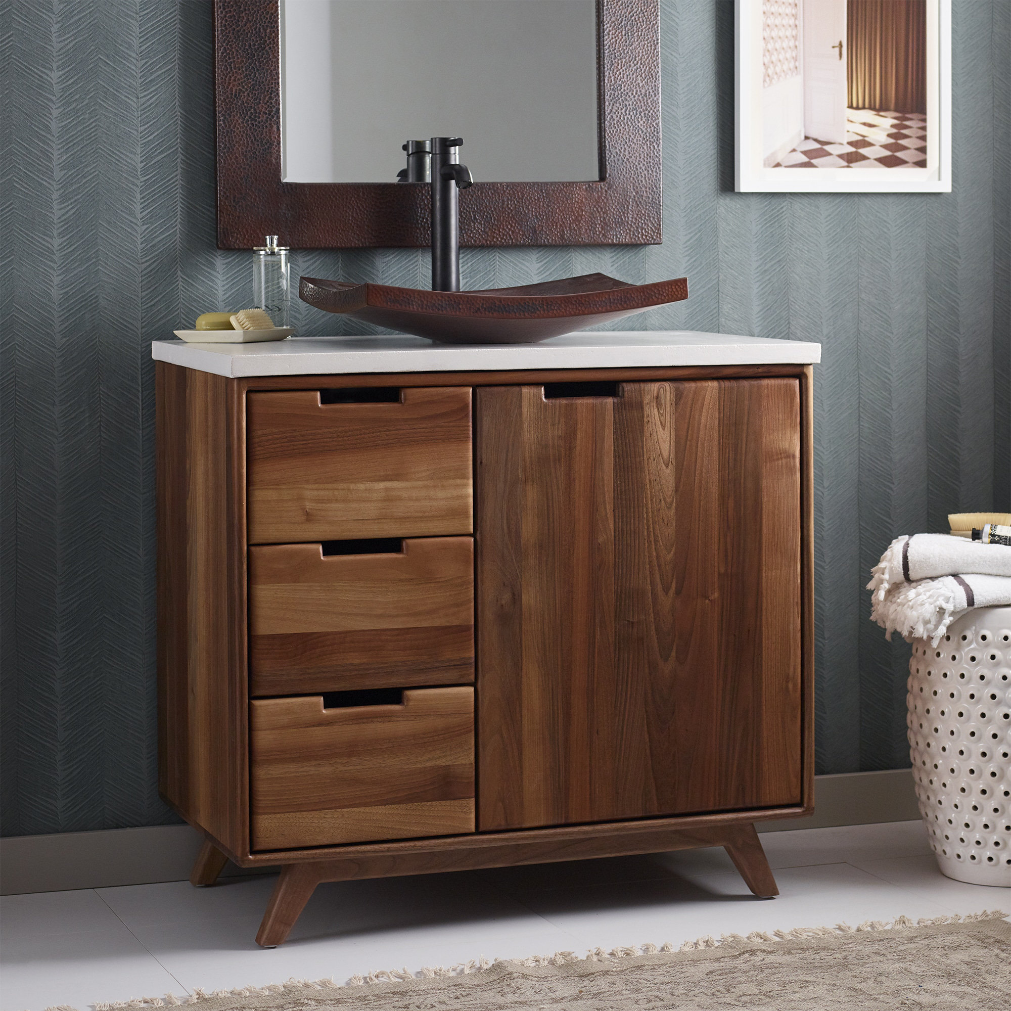 Native Trails Topanga 36" Single Bathroom Vanity Base Only in Walnut