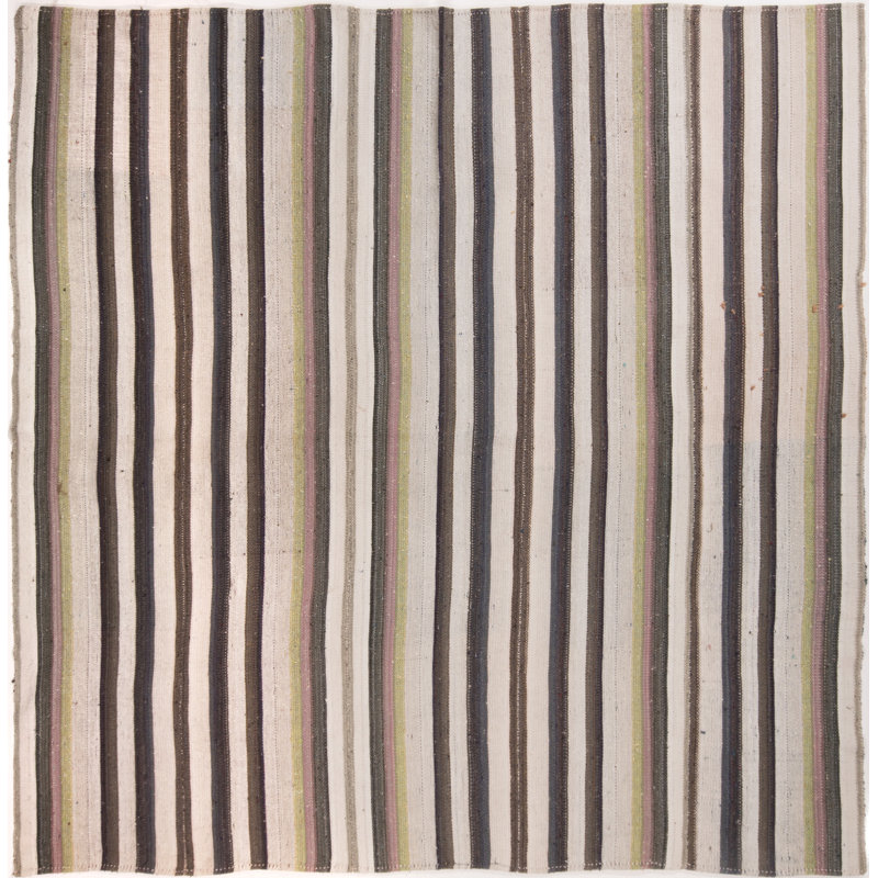 Bloomsbury Market Arshleen Striped Hand Knotted Wool Brown Gray Beige Area Rug Wayfair