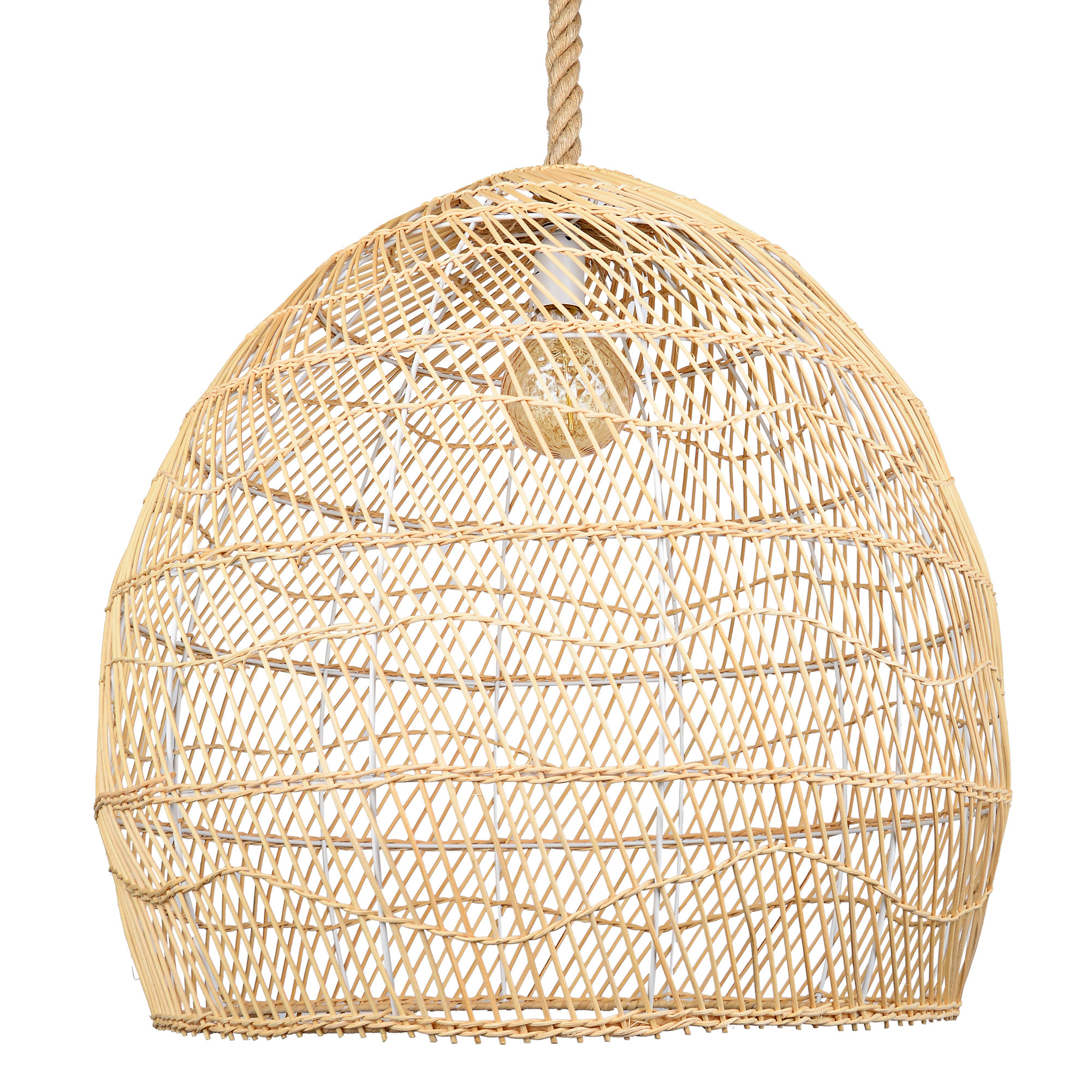 Bayou Breeze Rattan Bamboo Wicker Pendant Lights, Bamboo Lantern