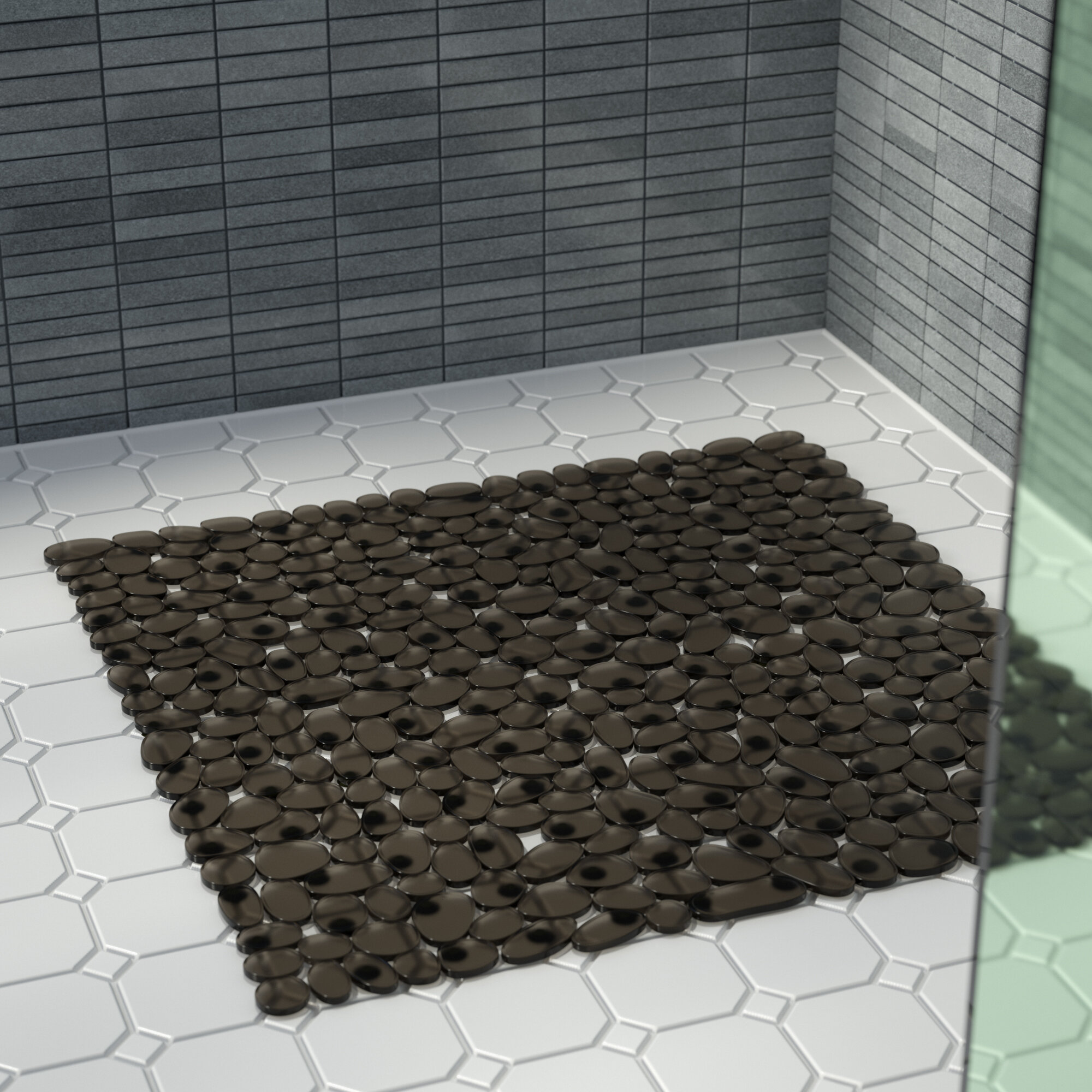 pebble shower mat