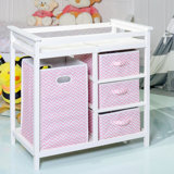 pink baby changing unit