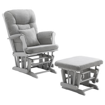 northcrest andrew fabric glider rocker recliner with ottoman