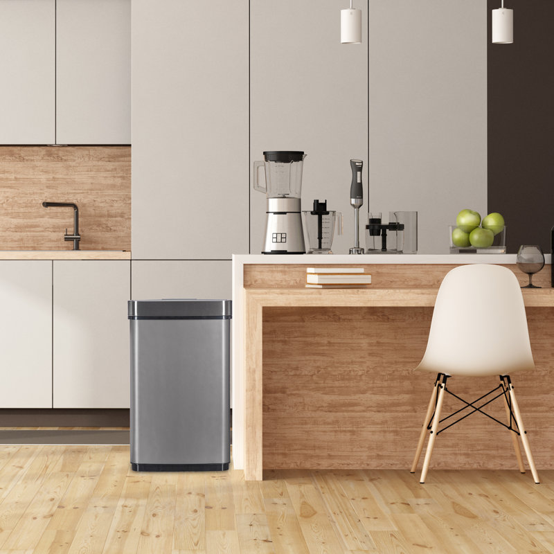 Clearambient 60 L Mull Abfalleimer Mit Bewegungssensor Aus Edelstahl Wayfair De