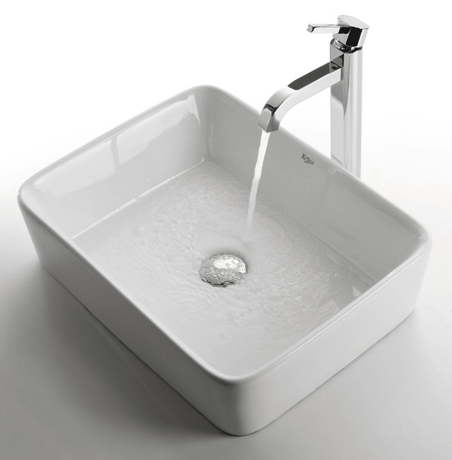 Ceramic Rectangular Vessel Bathroom Sink #farmsink #modernfarmhouse