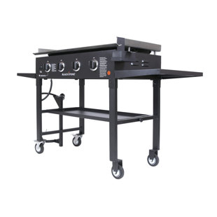 Griddle Gas Grills You Ll Love Wayfair Blackstone 36 Cooking Station 4 Burner Flat Top Propane Gas Grill Griddle With Side Shelves