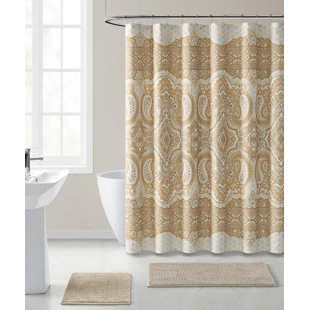 Girl and Friend Time Bathroom Waterproof Fabric Shower Curtain Hooks Mat Set 72/"