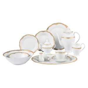 Catherine 57 Piece Dinnerware Set, Service for 8