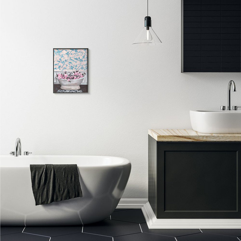 House Of Hampton Flower In Bath Tub By Melissa Wang Painting Print Wayfair