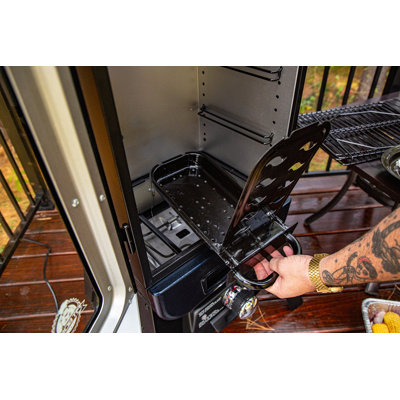 Pit Boss 3-Series Electric Vertical Smoker, Blue Hammertone