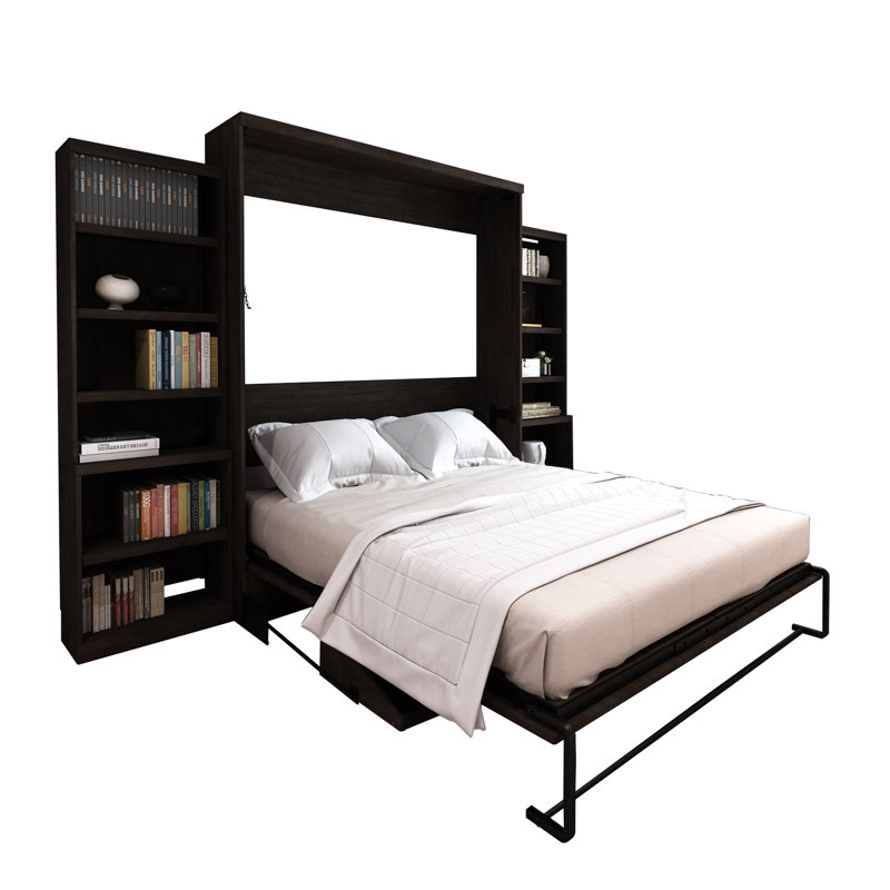 Latitude Run Marsworth Desk Queen Storage Murphy Bed Wayfair