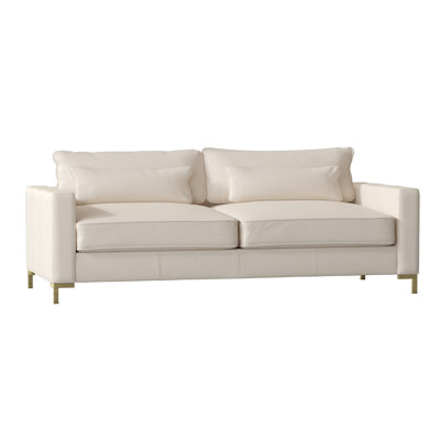 Maxine Leather Sofa Wayfair Custom Upholstery Leg Color Bronze Leather Sofa Wayfair Custom Upholstery