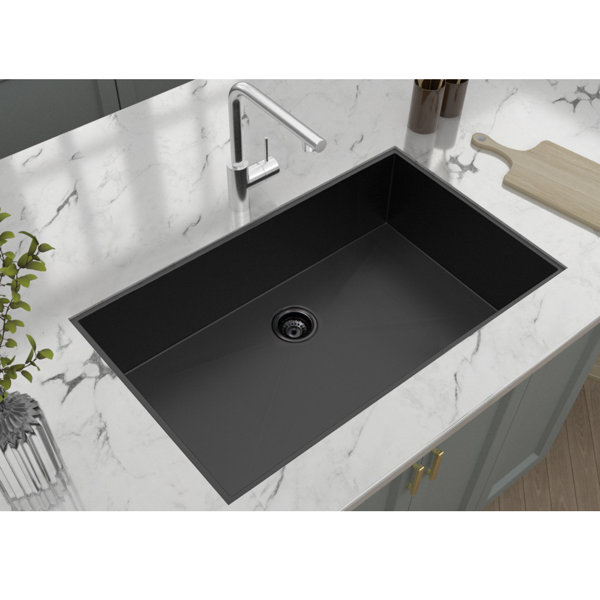 Alwen Stainless Steel 36 L X 21 W Undermount Kitchen Sink With Basket Strainer Wayfair