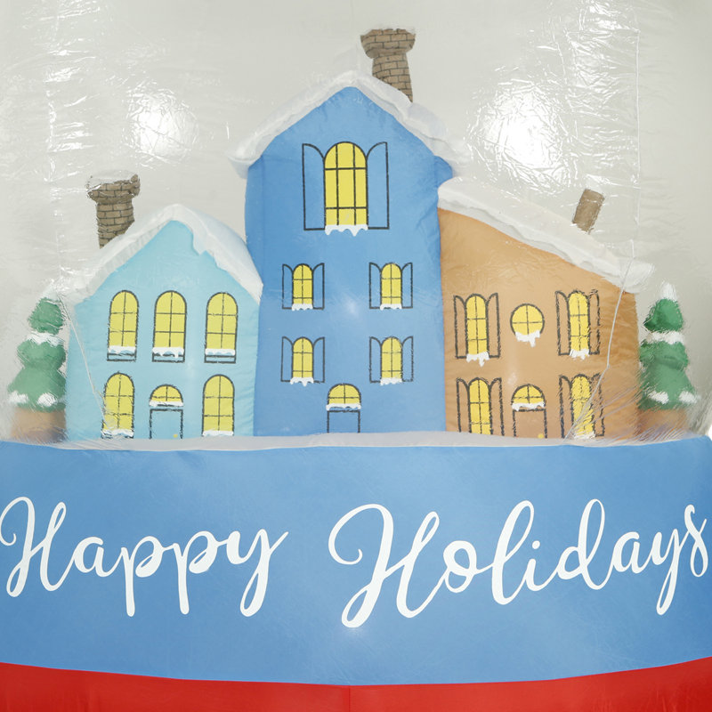 The Holiday Aisle 8 Ft Inflatable Christmas Snow Globe Outdoor