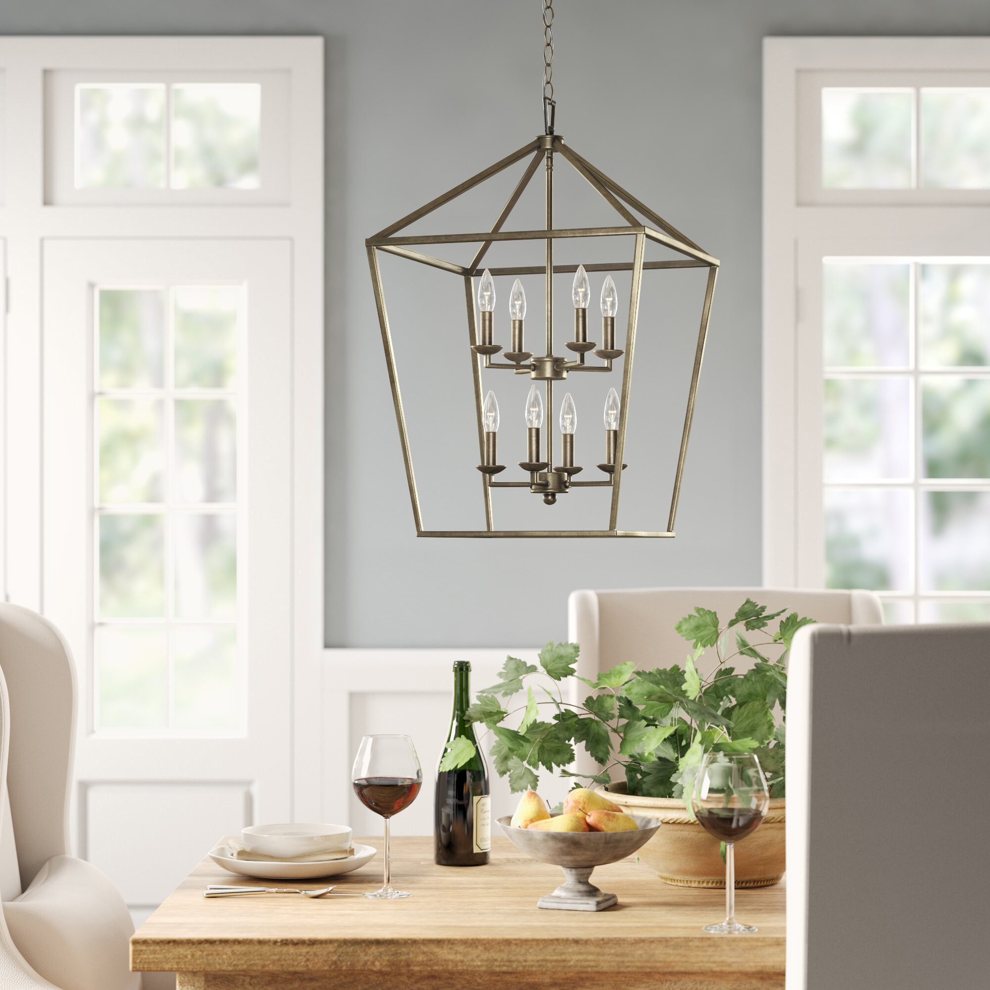 carmen 6 light geometric pendant