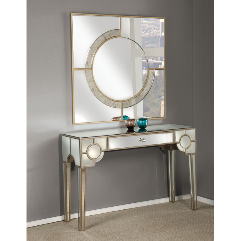Rosdorf Park Romy 47" Console Table and Mirror Set | Wayfair