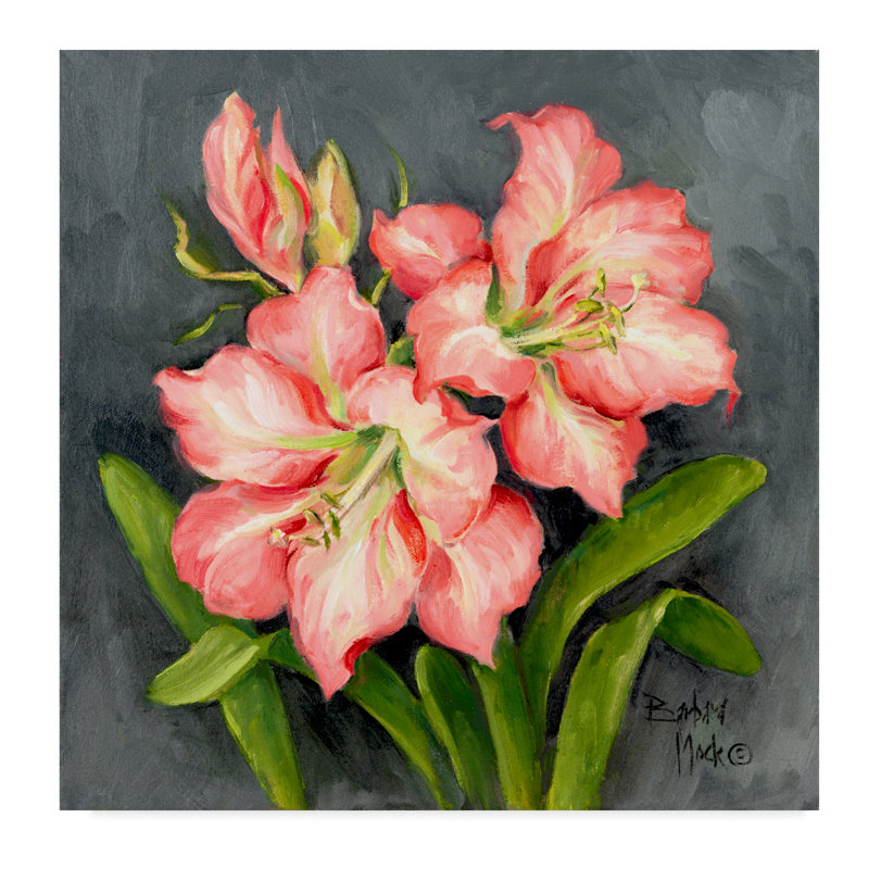 House Of Hampton Starburst Lily Pair Acrylic Painting Print On