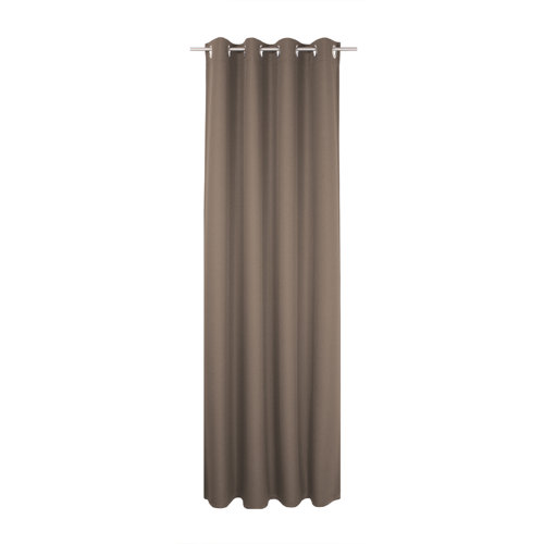 Bolte Eyelet Blackout Thermal Single Curtain Brayden Studio Colour: Brown, Size: 145 x 132cm