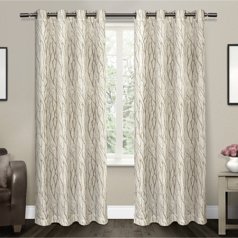 Winston Porter Leija Floral Sheer Grommet Curtain Panels Reviews