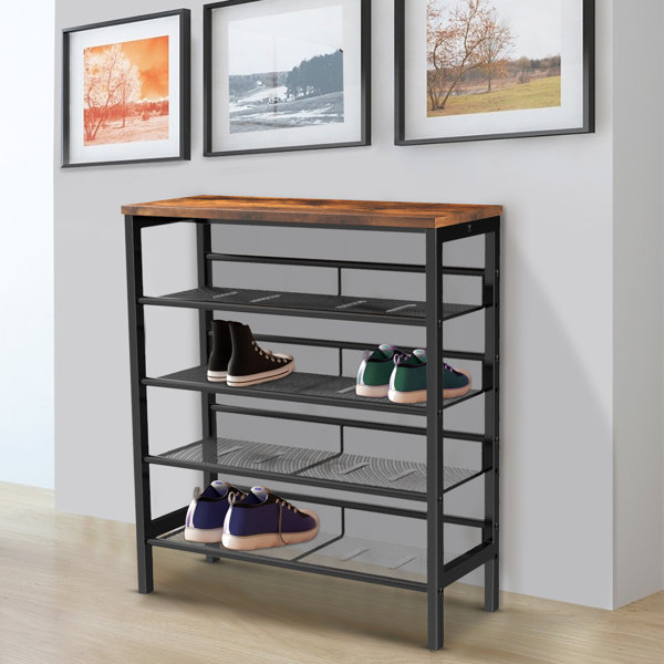 wood shoe organizer