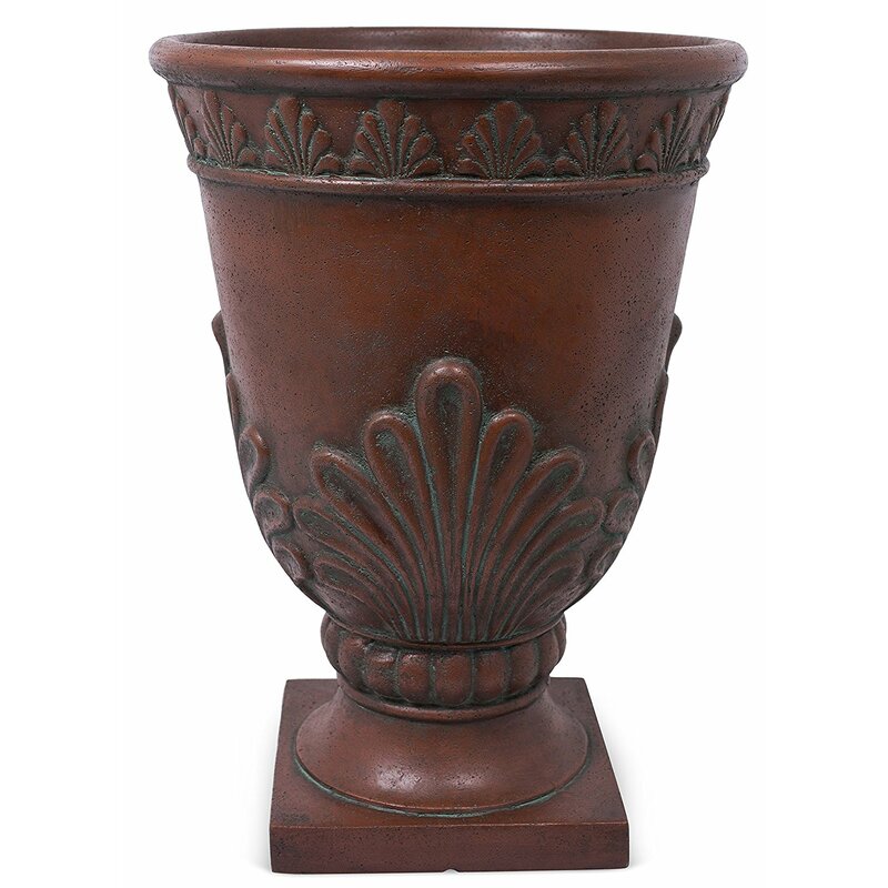 BirdRock Home Garden French Leaf Resin Urn Planter | Wayfair