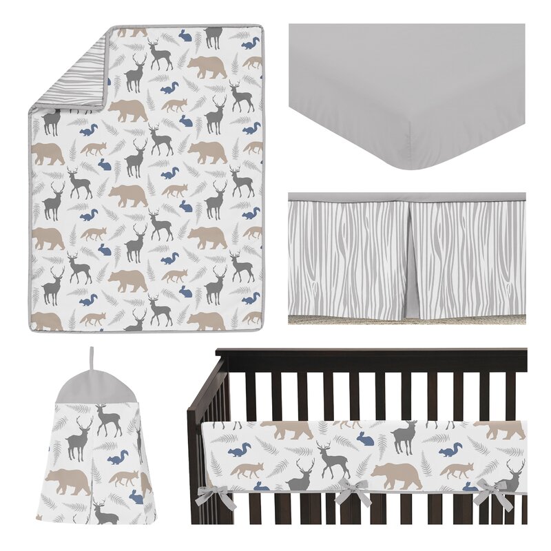 woodland animals crib set