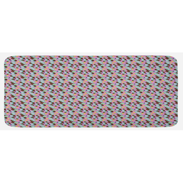 East Urban Home Ambesonne Cupcake Kitchen Mat Mint Coloured