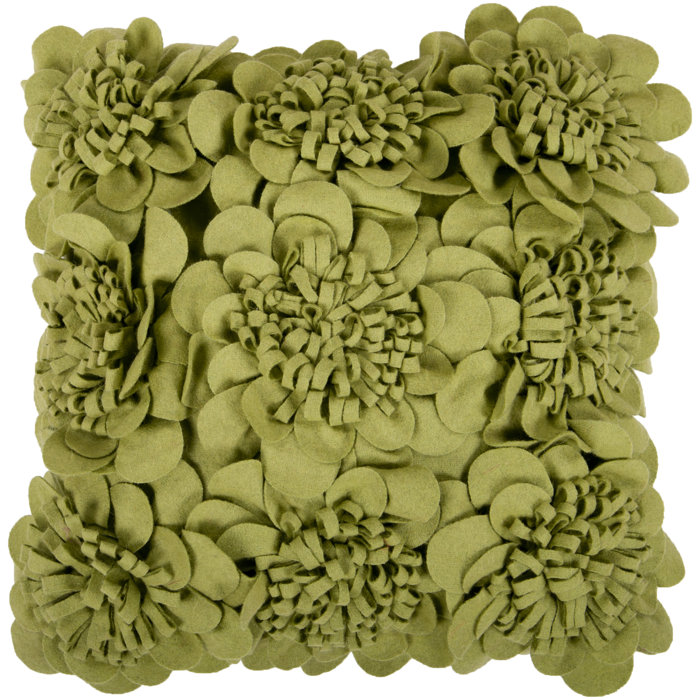 House Of Hampton Fultz Felt Garden Wool Pillow Cover Reviews