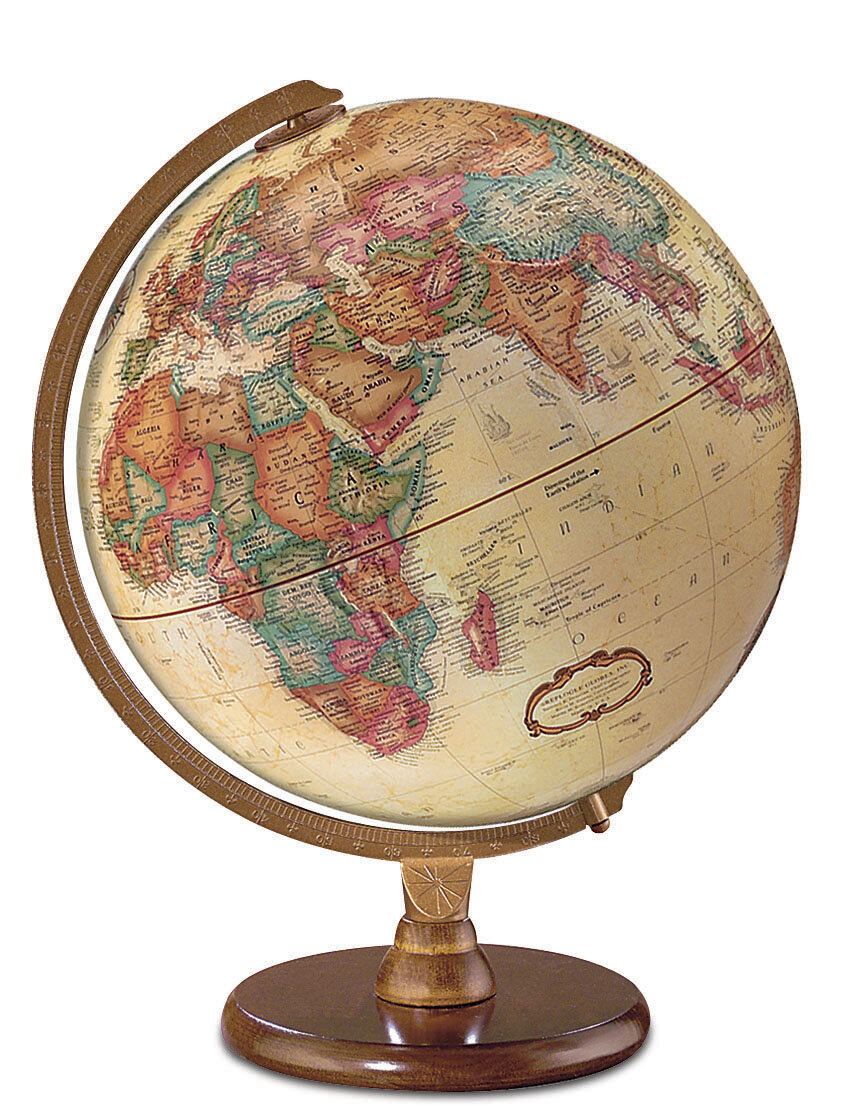 world globe table lamp