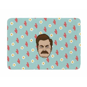 Give Me all of the Bacon and Eggs by Juan Polo Memory Foam Bath Mat