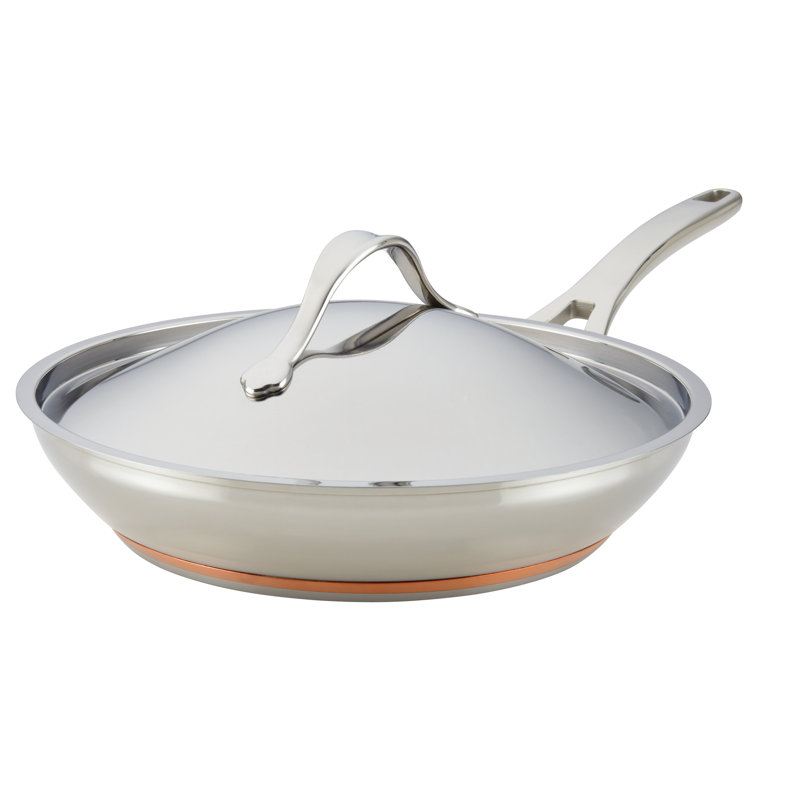 Anolon Nouvelle 12 Syainless Steel Skillet With Lid Reviews Wayfair